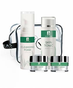 Aloe Vera Vorteilsset – Gesichtspflege-Set mit Kulturbeutel Aloe Vera Vorteilsset – Gesichtspflege-Set mit Kulturbeutel